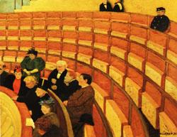 Felix Vallotton The Third Gallery at the Theatre du Chatelet France oil painting art